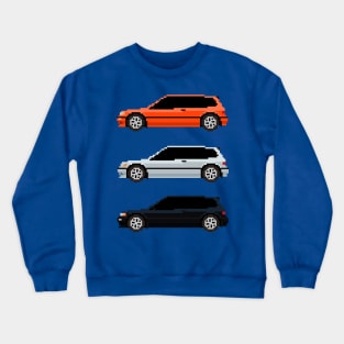 Honda Civic EF Combo Pixelart Crewneck Sweatshirt